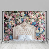 Aperturee - Aperturee Noble Sweet Floral Photography Headboard Backdrop
